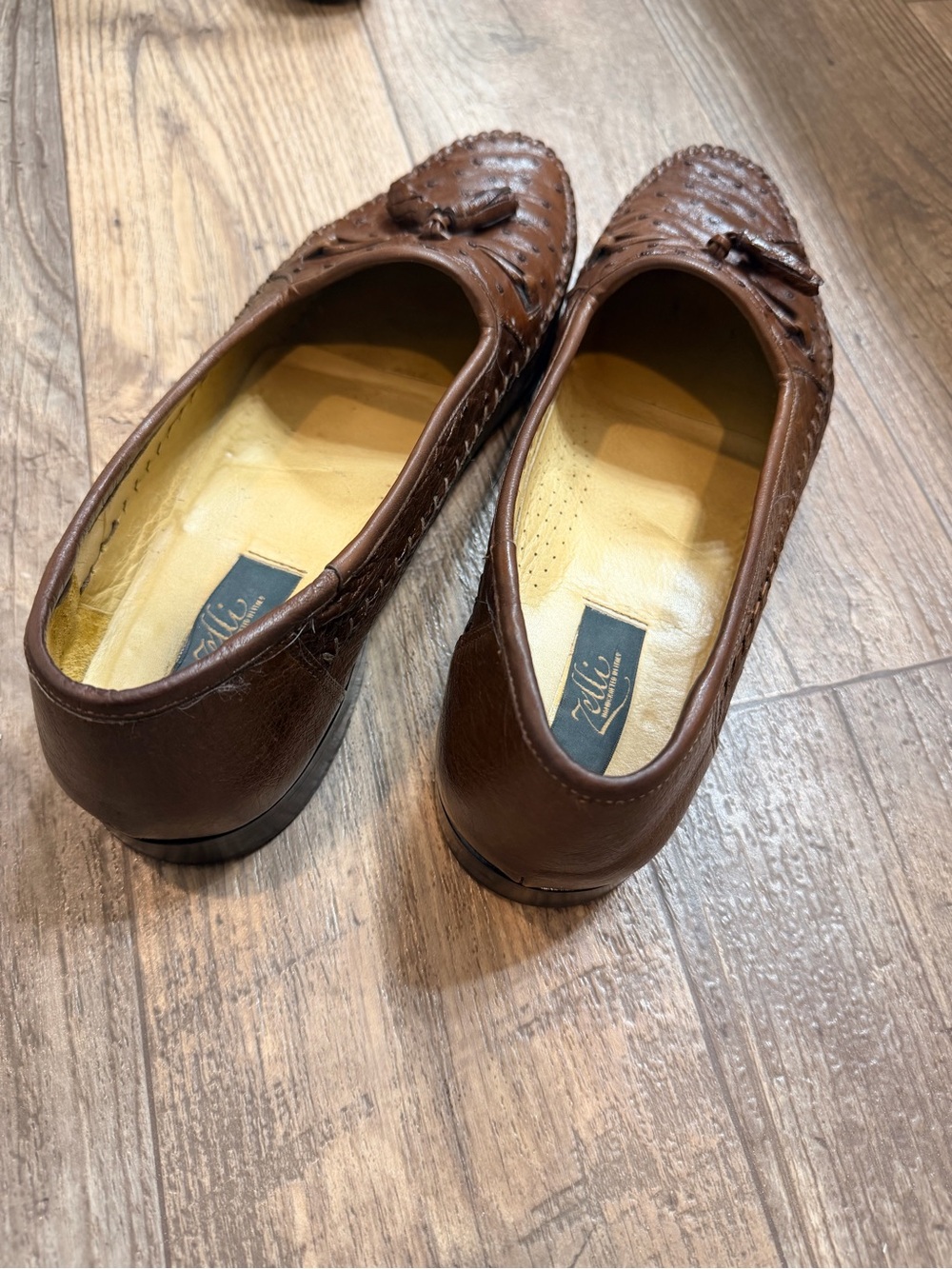 Men's Brown Leather Tassel Slip-On Loafers